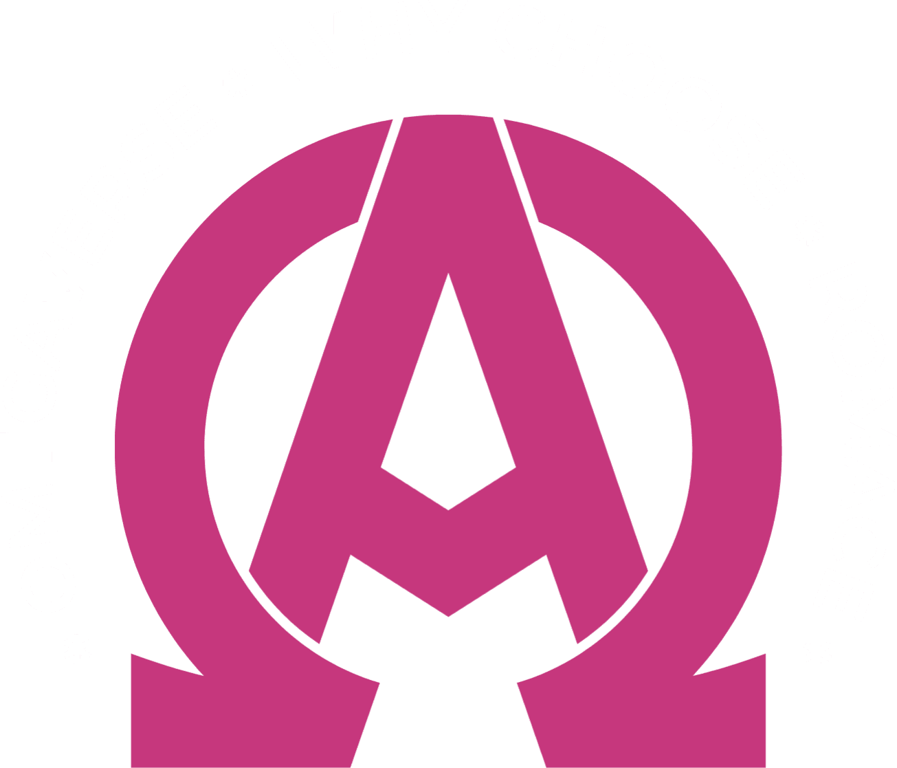 Logo AW Omegaverse white font